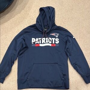 Nike New England Patriots Dri Fit Navy Blue Hoodie